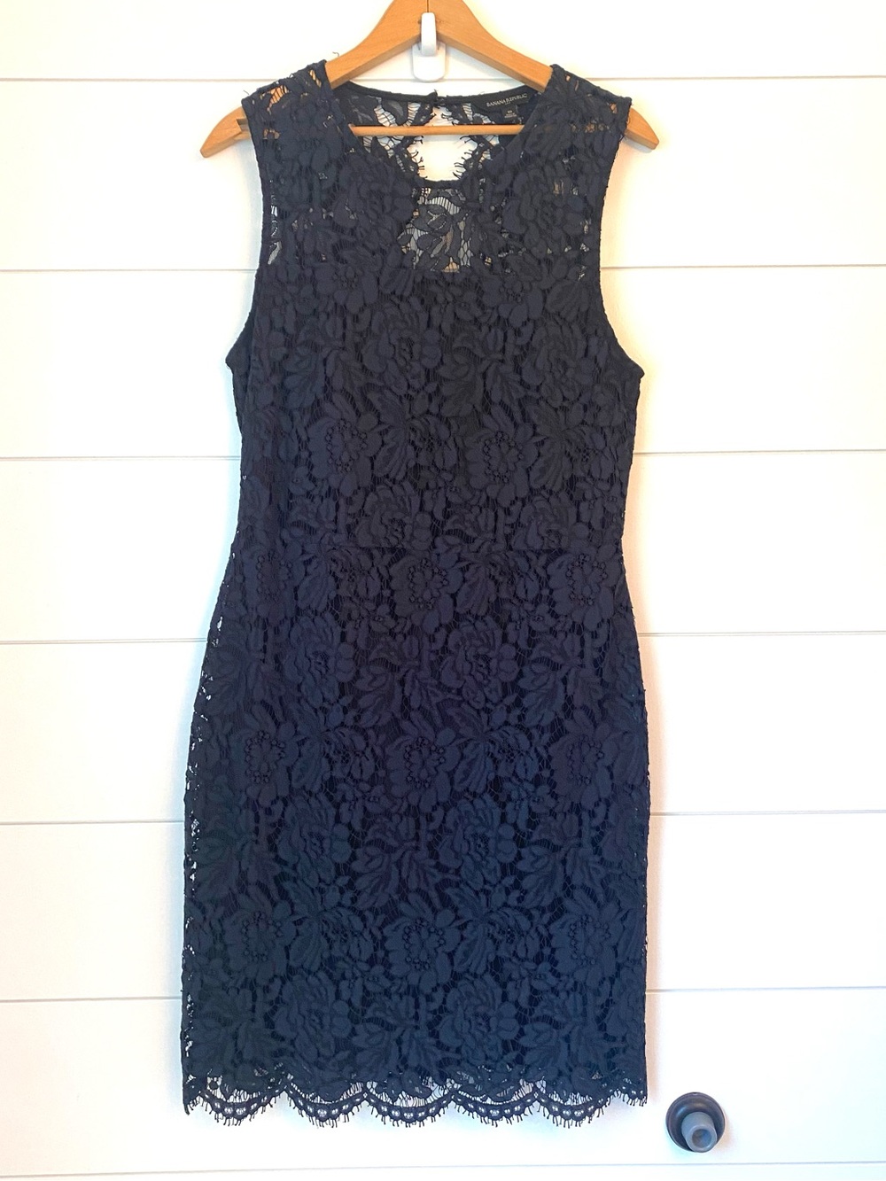 Banana Republic Navy Floral Lace Dress (size 10)